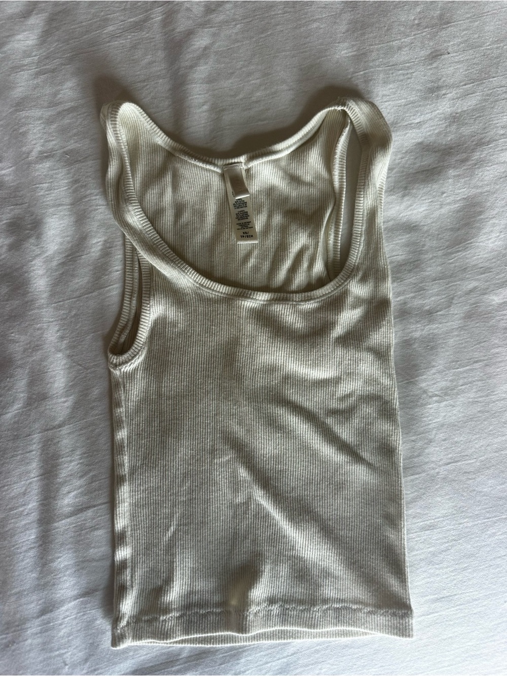 SKIMS Cotton Rib Tank Bone